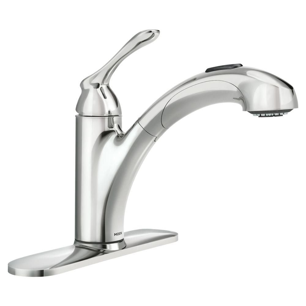 MOEN Banbury single-handle pull-out kitchen faucet in chrome