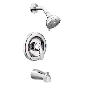 MOEN Adler tub and shower faucet with rain shower head