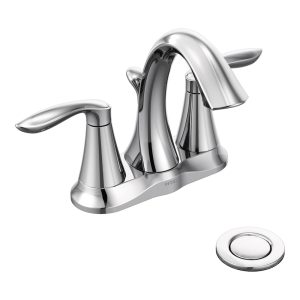 MOEN Eva 4-inch centerset two-handle bathroom faucet in chrome