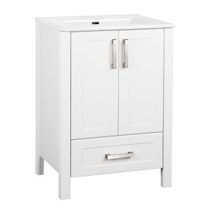 Glacier Bay Delchester 24-Inch Bathroom Vanity White