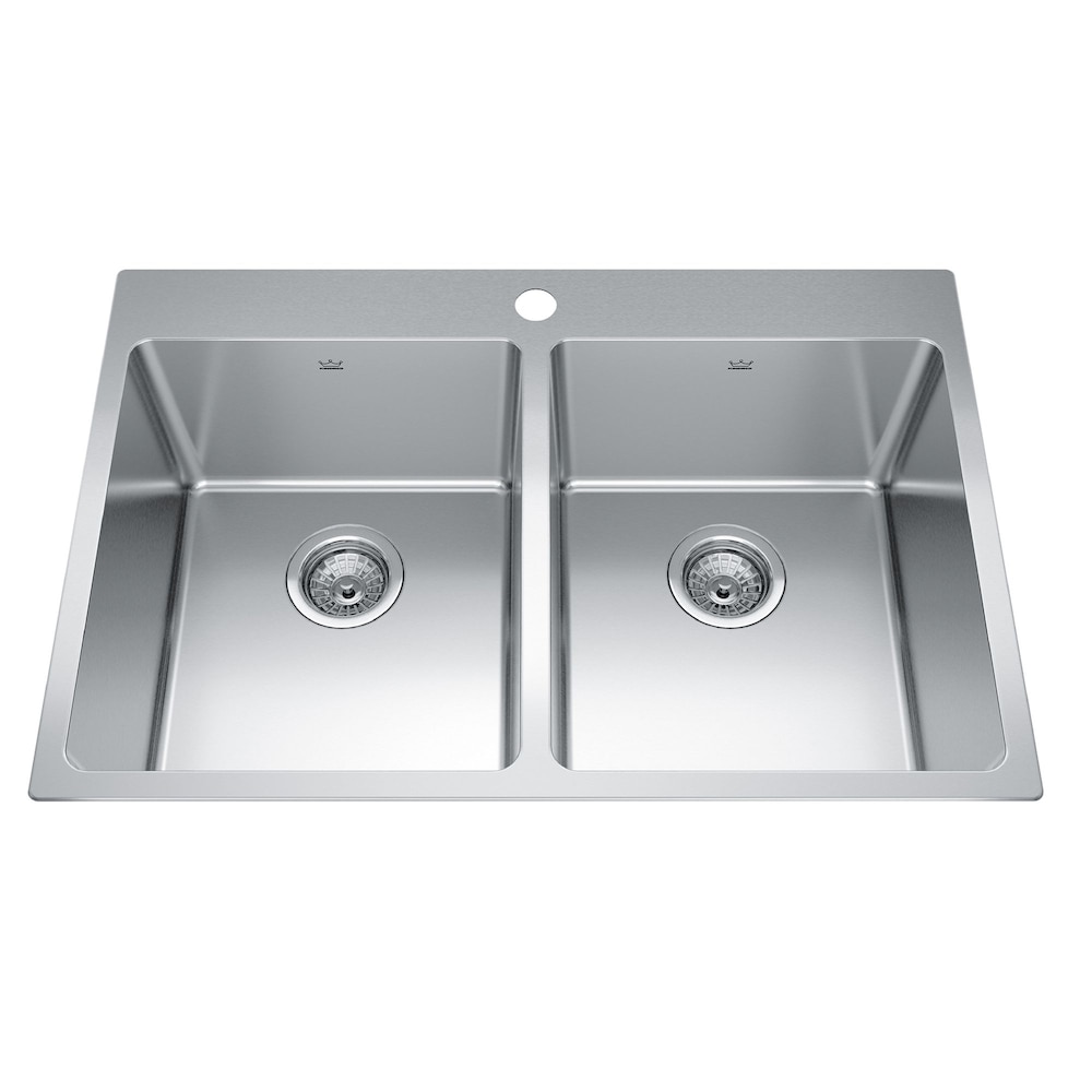Kindred Brookmore 31-inch double-bowl drop-in kitchen sink