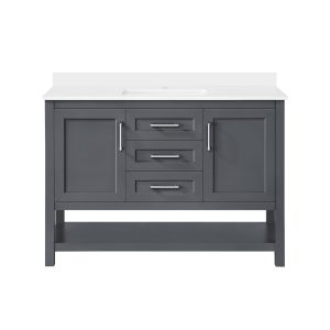 Southgate 48-inch single-sink bathroom vanity in dark charcoal