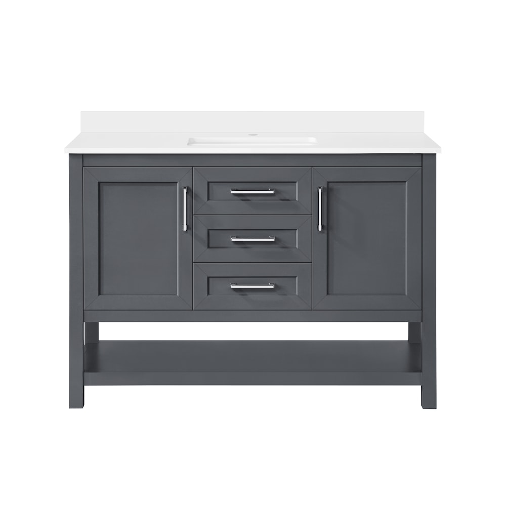 Southgate 48-inch single-sink bathroom vanity in dark charcoal