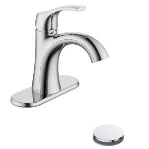 Glacier Bay Arnette 1-Hole High-Arc Bathroom Faucet Chrome