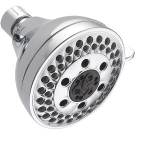 Delta five-setting fixed shower head in chrome