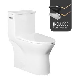 Glacier Bay Pemberton 1-Piece Elongated Toilet White